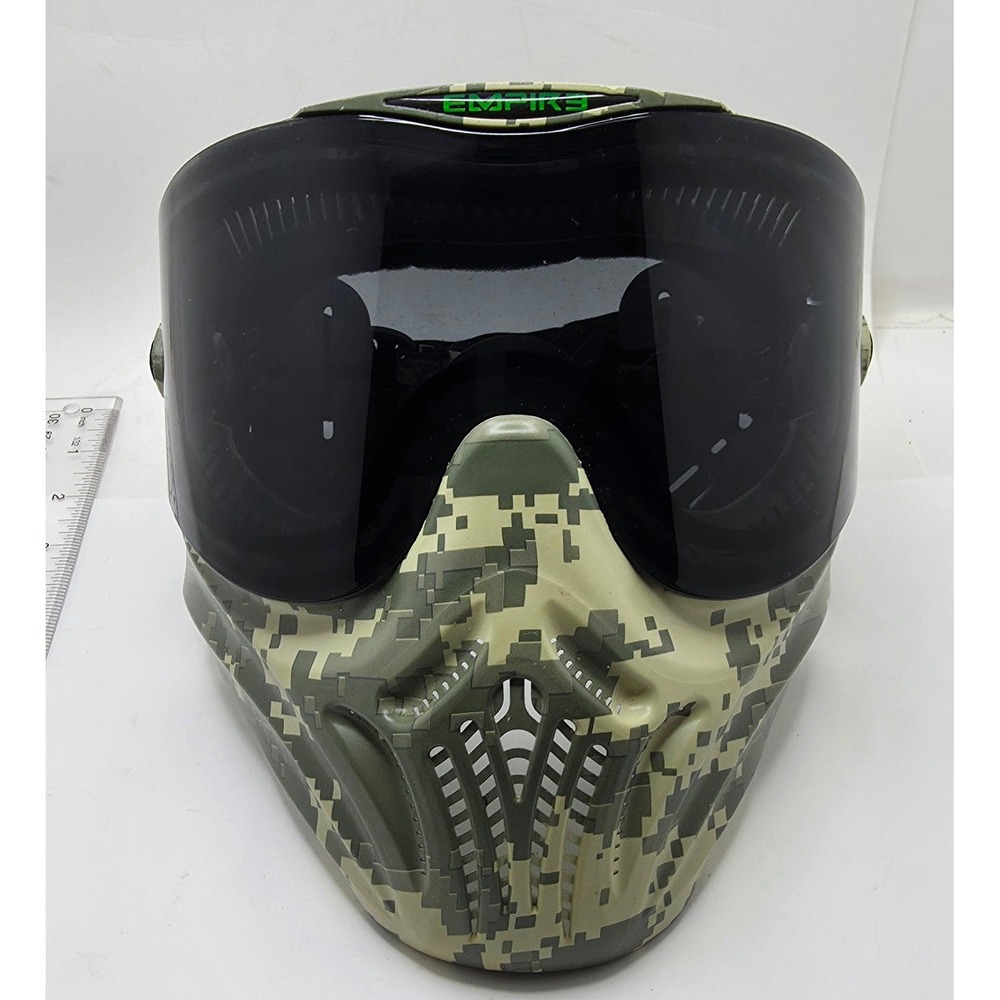 Empire Vents Helix Paintball Mask Goggles Digital Camo Green Tan Tinted Lens